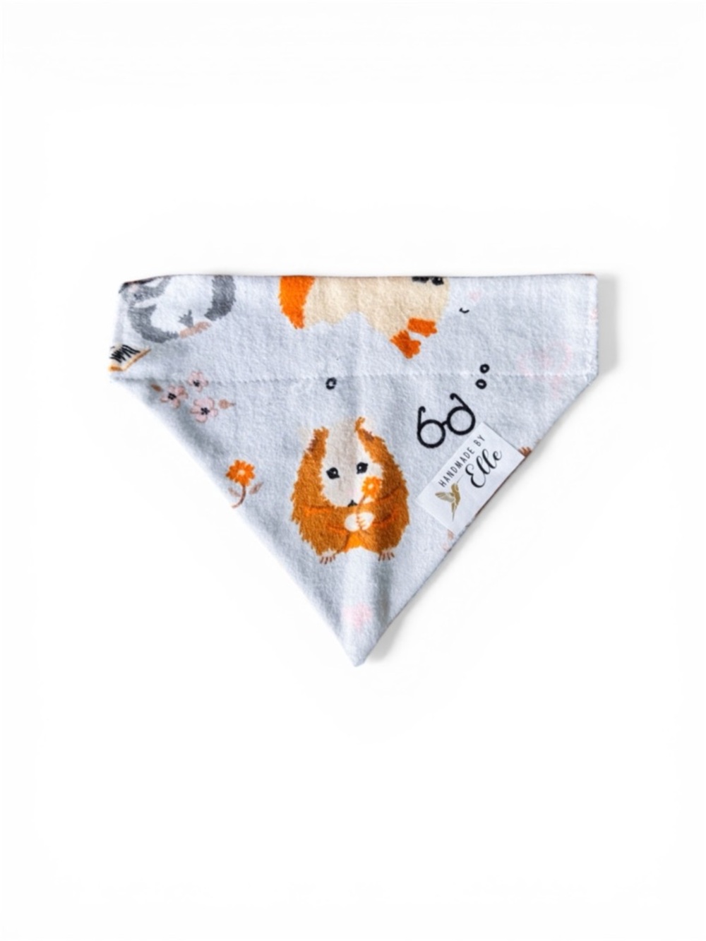 Handmade Guinea Pig Pet Bandana Cute Animal Print XS/S Collar Slide giftable